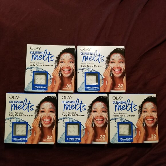 Lot of 5 NEW Sealed Boxes of Olay Cleansing Melts Hyaluronic Fragrance Free - Picture 1 of 5